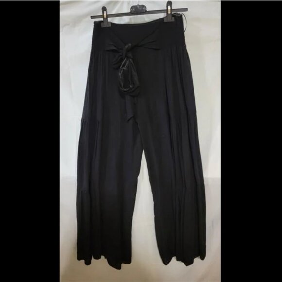 Millibon Black Flare Ruffle Dress Pants sz S NWT - Picture 2 of 4